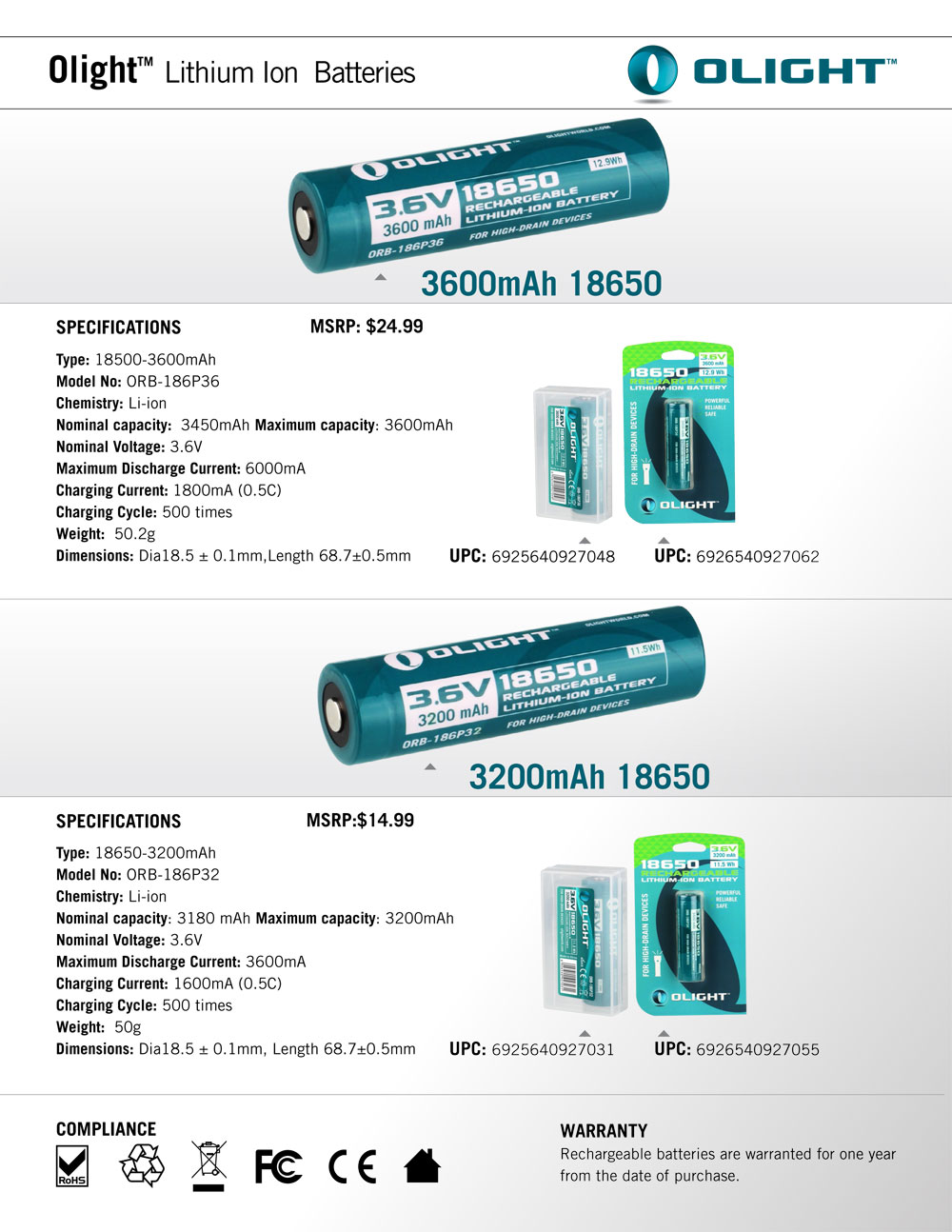 Olight ORB 3600mAh 4