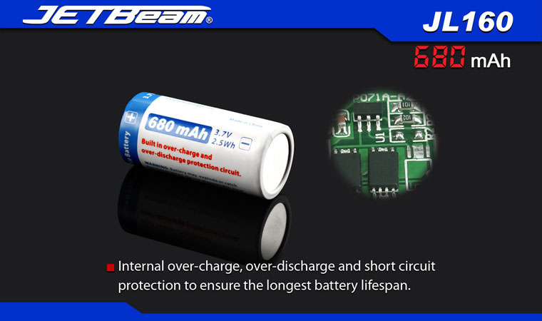 JETBeam JL160 680mah 8