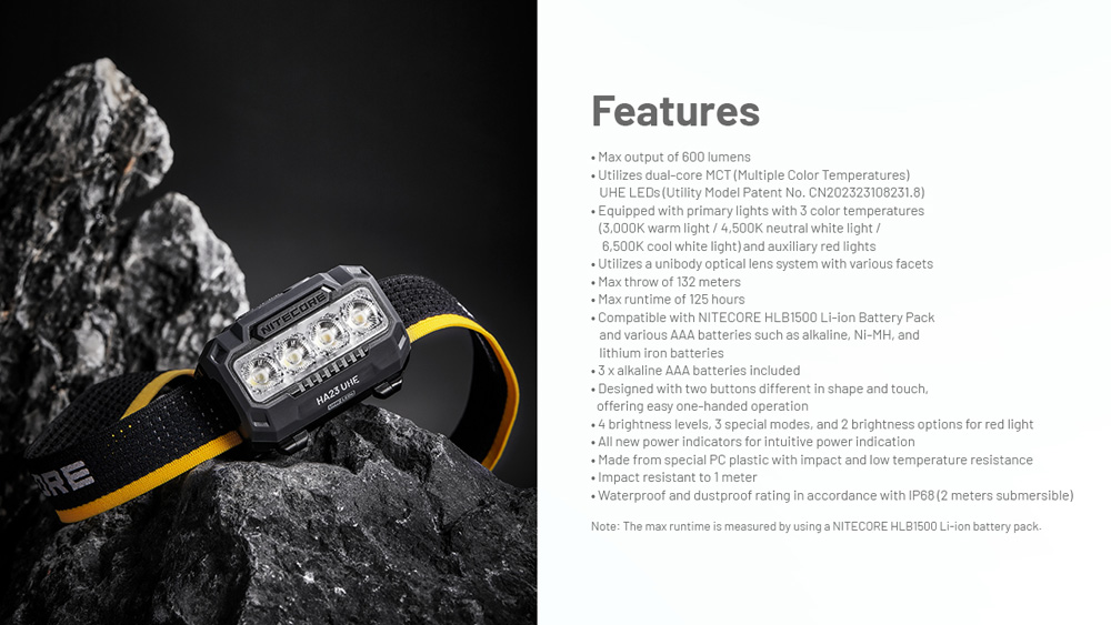 Nitecore HA23 UHE MTC 20